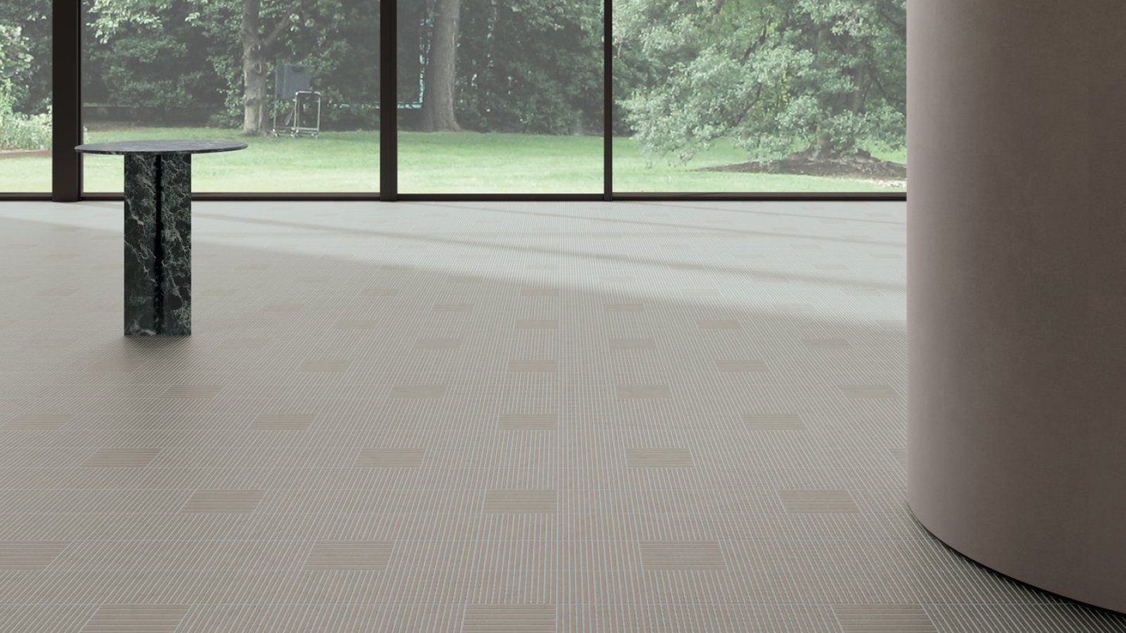 Mutina Fringe 포세린 표면의 새겨진 세그먼트