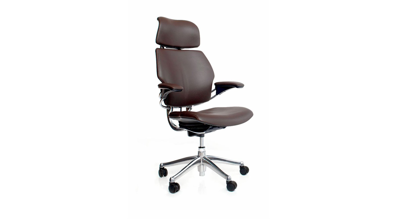 가죽 넥레스트를 갖춘 Humanscale Freedom 임원용 의자