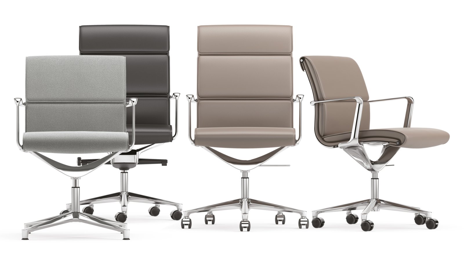 회의 테이블을 둘러싼 임원의자 Una Chair