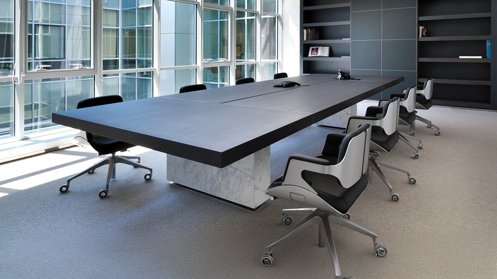 Tecno의 회의 테이블 Asymmetrical Meeting, 비대칭 상판