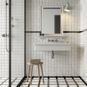 Mutina Margherita 손그림 패턴 타일 Double White