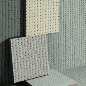 바닥과 벽 모두 Mutina Pico로 마감한 욕실