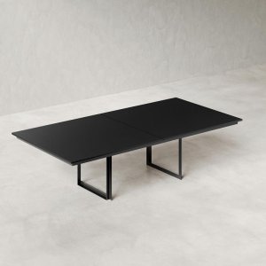 Canaletto 월넛 낮은 수납장에 얹은 Ellan 책상