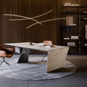대각선 스틸 다리를 가진 Cattelan Italia 디자이너 책상 Nasdaq