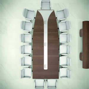 tabacco 물푸레나무 도어와 가죽 프레임의 iSixty 캐비닛