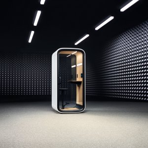 Framery One Compact의 8인치 터치스크린