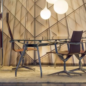 다크브라운 가죽 Kuna Chair