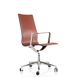 블랙 가죽 Kuna Chair