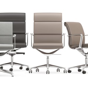 회의 테이블을 둘러싼 임원의자 Una Chair
