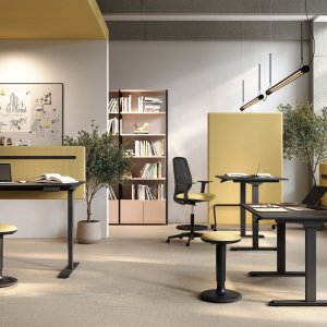 화이트 UP 책상의 90 x 60mm 텔레스코픽 T자 다리