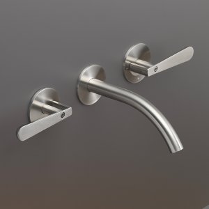 Cea Design의 Lutezia 벽부형 투핸들 수전, 폴리시 Black Diamond 마감