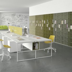 20 × 20 mm 스틸 프레임의 MDF Italia 워크스테이션 20.Venti