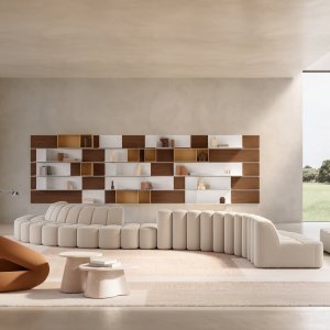 리셉션에 놓인 mdf italia의 Array 대기 소파