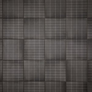 Mutina의 Aurore Charcoal Grid L 타일로 마감한 욕실 벽