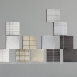 Aurore Light Green Grid S 샘플 타일 20x20