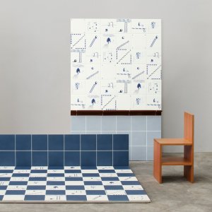 컬러 기하학 패턴의 Mutina Dintorni 포세린 바닥