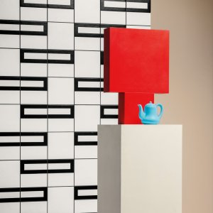 Mutina Margherita 손그림 패턴 타일 Rhombus Black