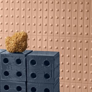 Mutina Punto 세라믹 스틱으로 마감한 벽, 릴리프 질감