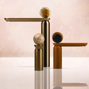 무라노 글라스 구가 있는 Gessi Perle 세면 수전