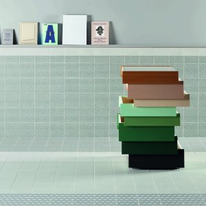 Tape 컬렉션 Grainy Blue 패턴 유약 타일