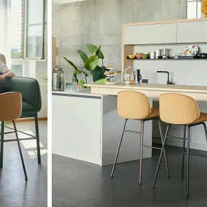 비엔나 라탄 좌판의 물푸레나무 원목 의자 se:café wooden chair