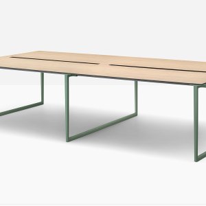 검정 컴팩트 라미네이트 상판의 회의 테이블 Toa 360 × 125 cm