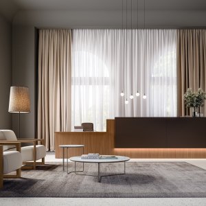 Quadrifoglio Z2 리셉션 데스크 상판의 2mm ABS 엣지 디테일